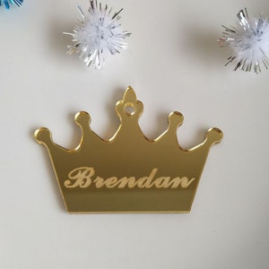 Personalisierte individuelle gespiegelt Krone Tags graviert gespiegelt Pralinen Tags Marke LOGO gespiegelt Tag