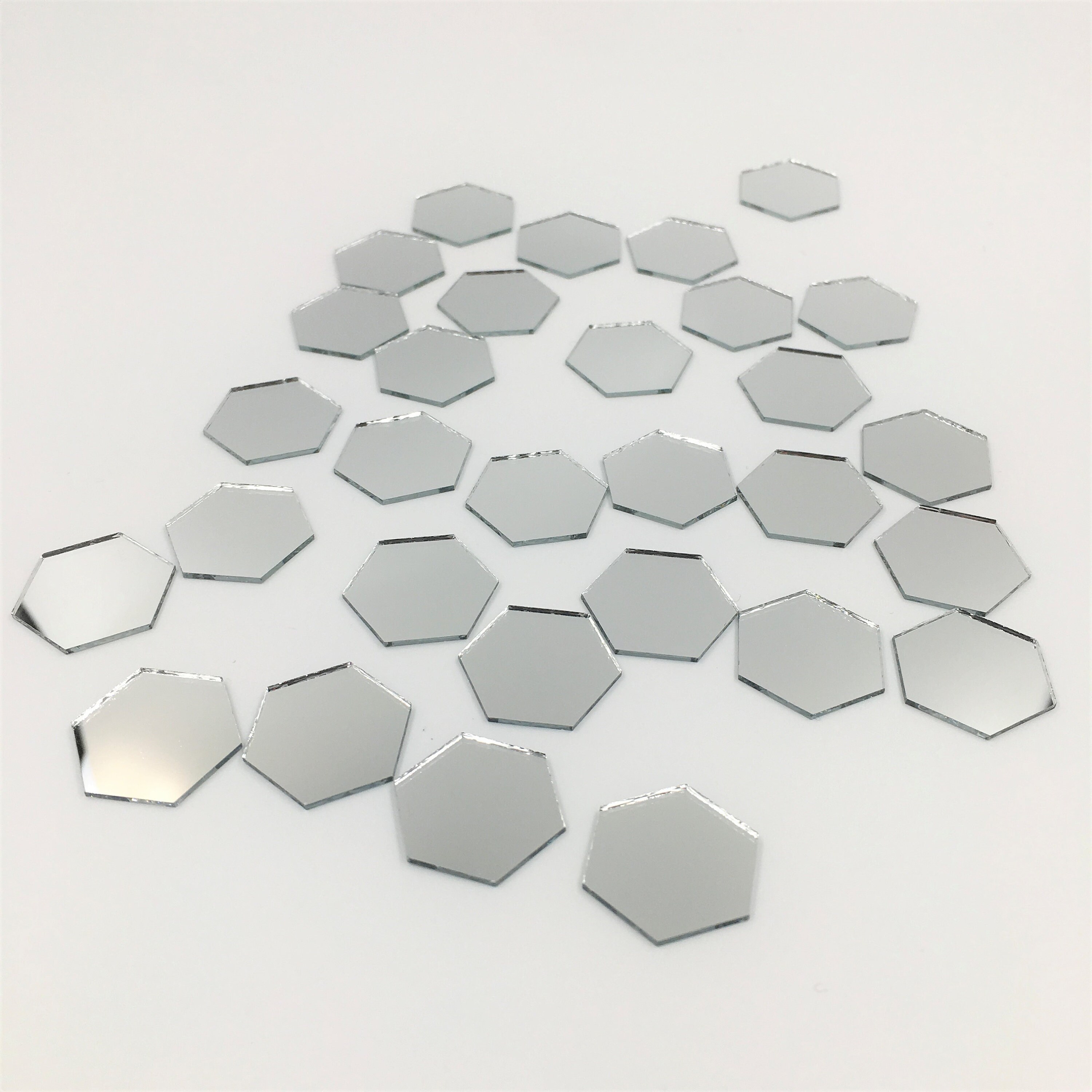 1'' Hexagonal Craft Mirrors Mirror Mosaic Tiles Bulk Etsy
