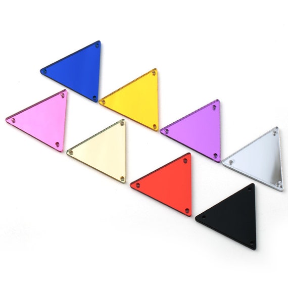 Rose Gold 50.8 mm 2 inch Triangle Mirror Mosaic Tile Craft Mirrors 50pcs