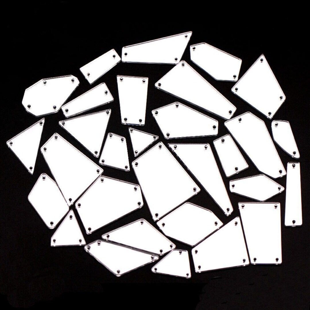 Sew on Mirror Rhinestones Crystal Sewing Mirrored Beads for DIY Mirror Suits Assorted Shapes Etsy