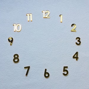 12 piezas de números de acrílico espejados árabes para un reloj de pared imagen 2