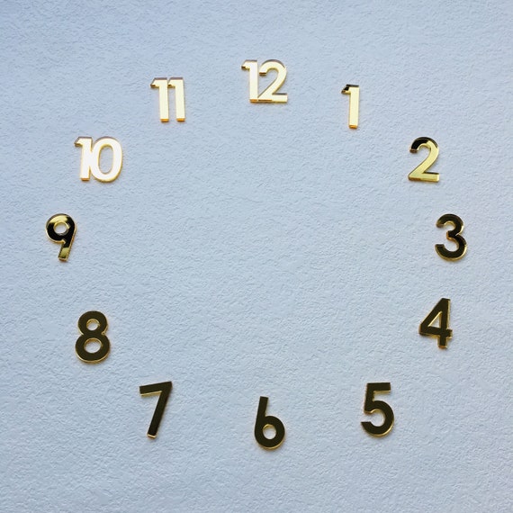12 piezas de n meros de acr lico espejados rabes para un reloj de