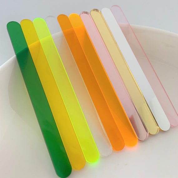 30 Pcs Reusable Acrylic Ice Cream Sticks Popsicle Sticks 