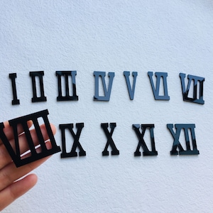 12 pezzi di numeri acrilici specchiati romani per un orologio da parete immagine 6