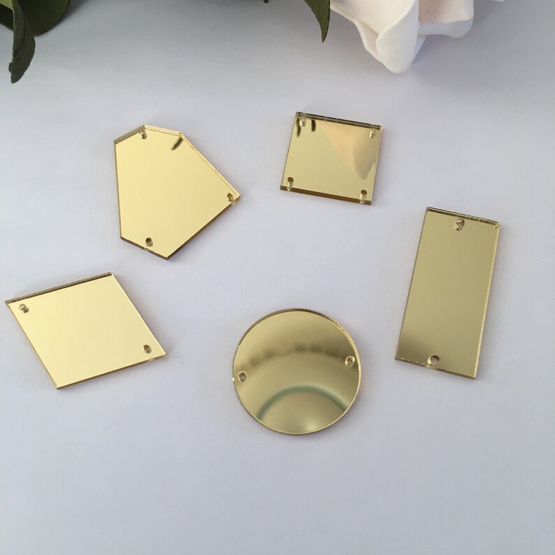 flat mirror beads