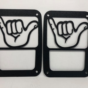 Hang Loose Tail Light Guards for Jeep Wrangler JK/TJ; JL-Halogen Lights Only