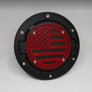 American Flag Fuel Door Assembly for Jeep Wrangler JK & TJ (1997-*2018)