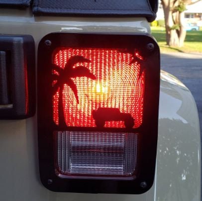 Jeep palm tree tail light covers discount