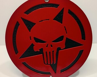Punisher Skull (circle) Hitch Cover