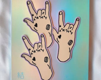 BTS Jungkook Hand Tattoo Sticker | BTS Stickers | K-Pop Stickers