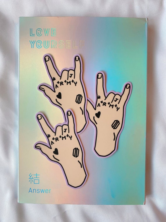BTS Jungkook Hand Tattoo Sticker | BTS Stickers | K-Pop Stickers