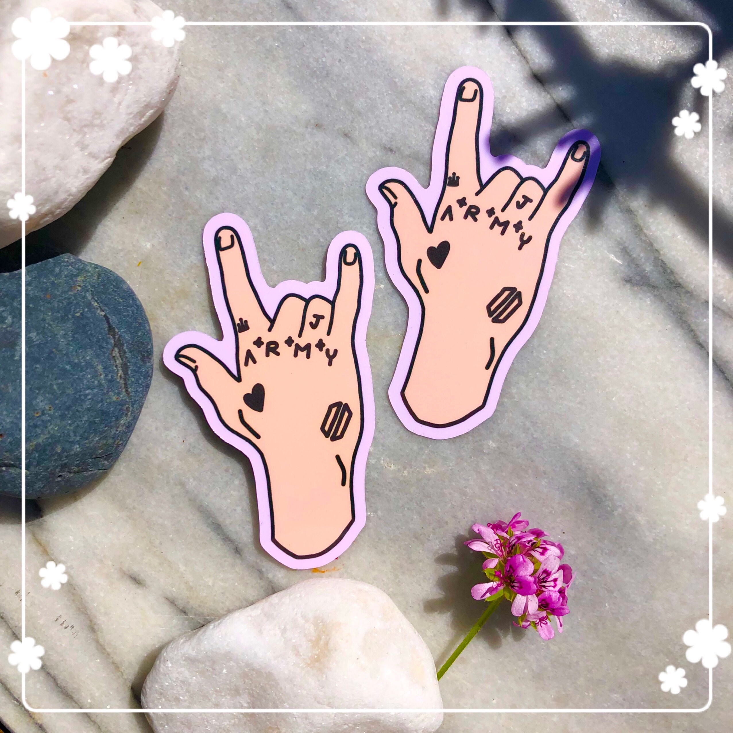 Jungkook Hand Tat Sticker | Etsy