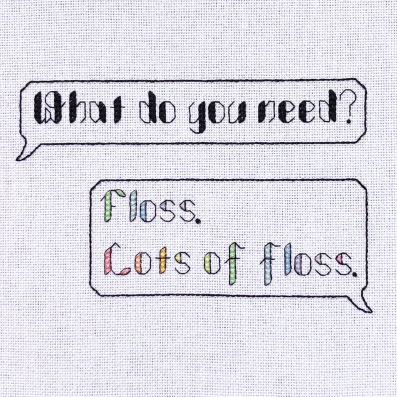 Lots of Floss Cross Stitch Pattern Etsy