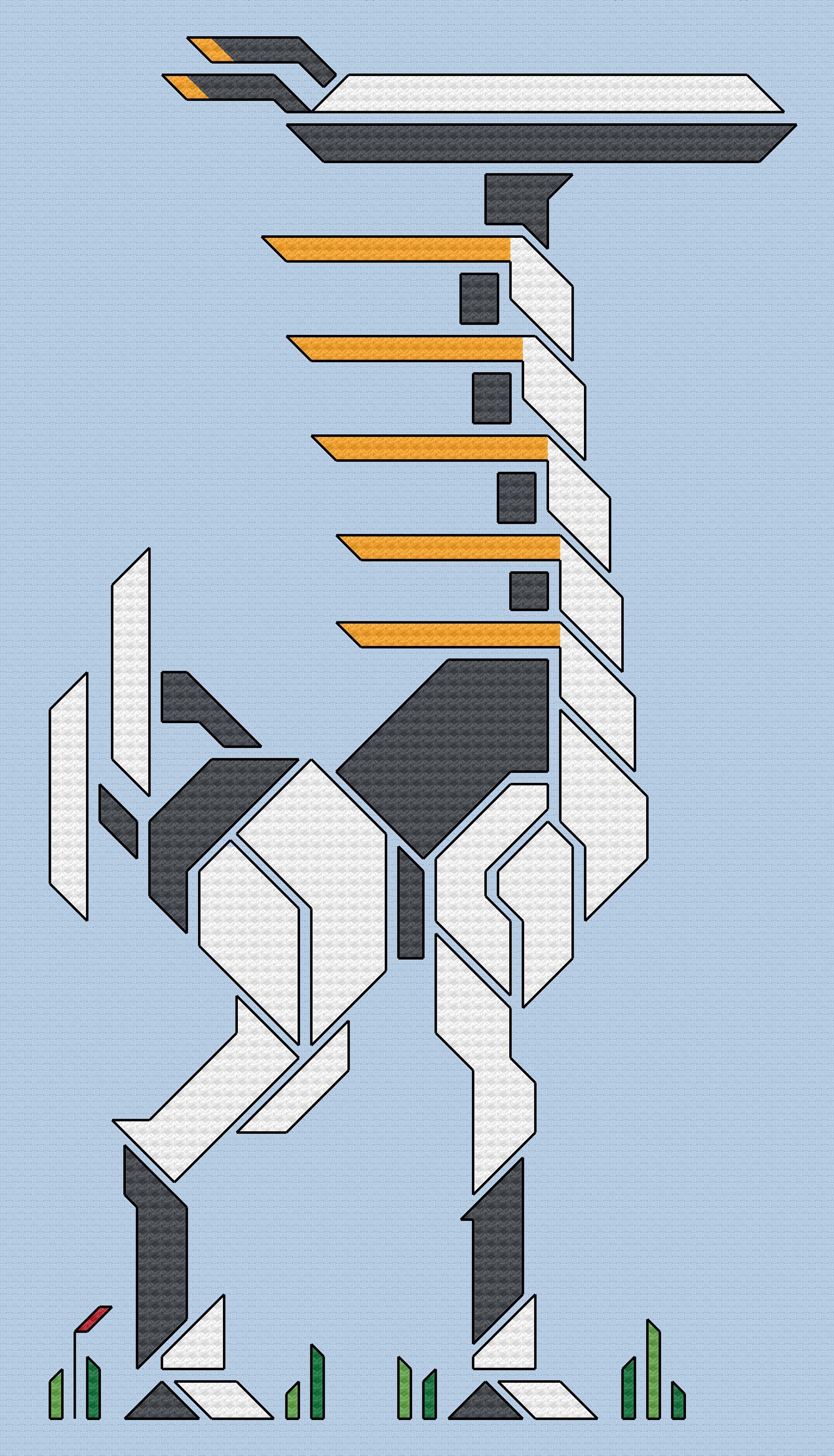 【StitchH_1013】 Horizon Zero Dawn Tallneck Cross Stitch Pattern - Etsy