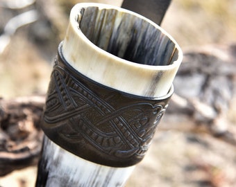 Drinking Horn The Vikings Floki with Leather Holder