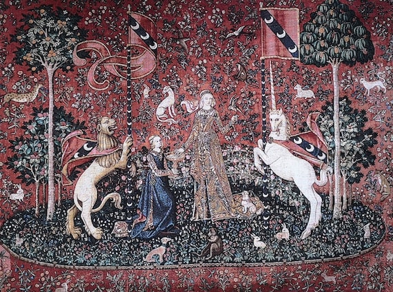 Woven Tapestry Lady and the Unicorn Taste 41x55 as Seen in Harry