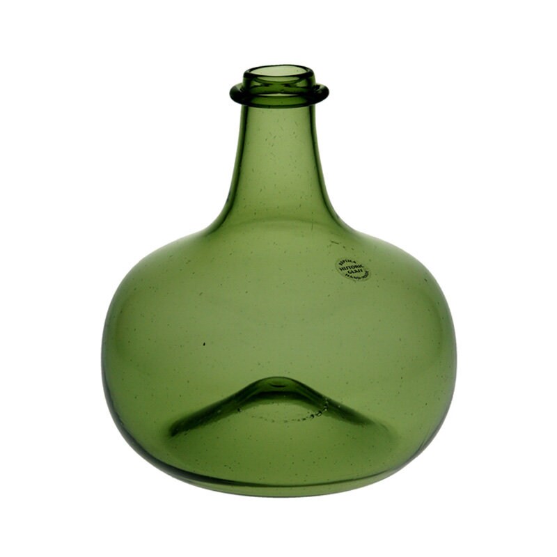 Hand Made Green Glass Onion Shaped Bottle Seen In Outlander Etsy