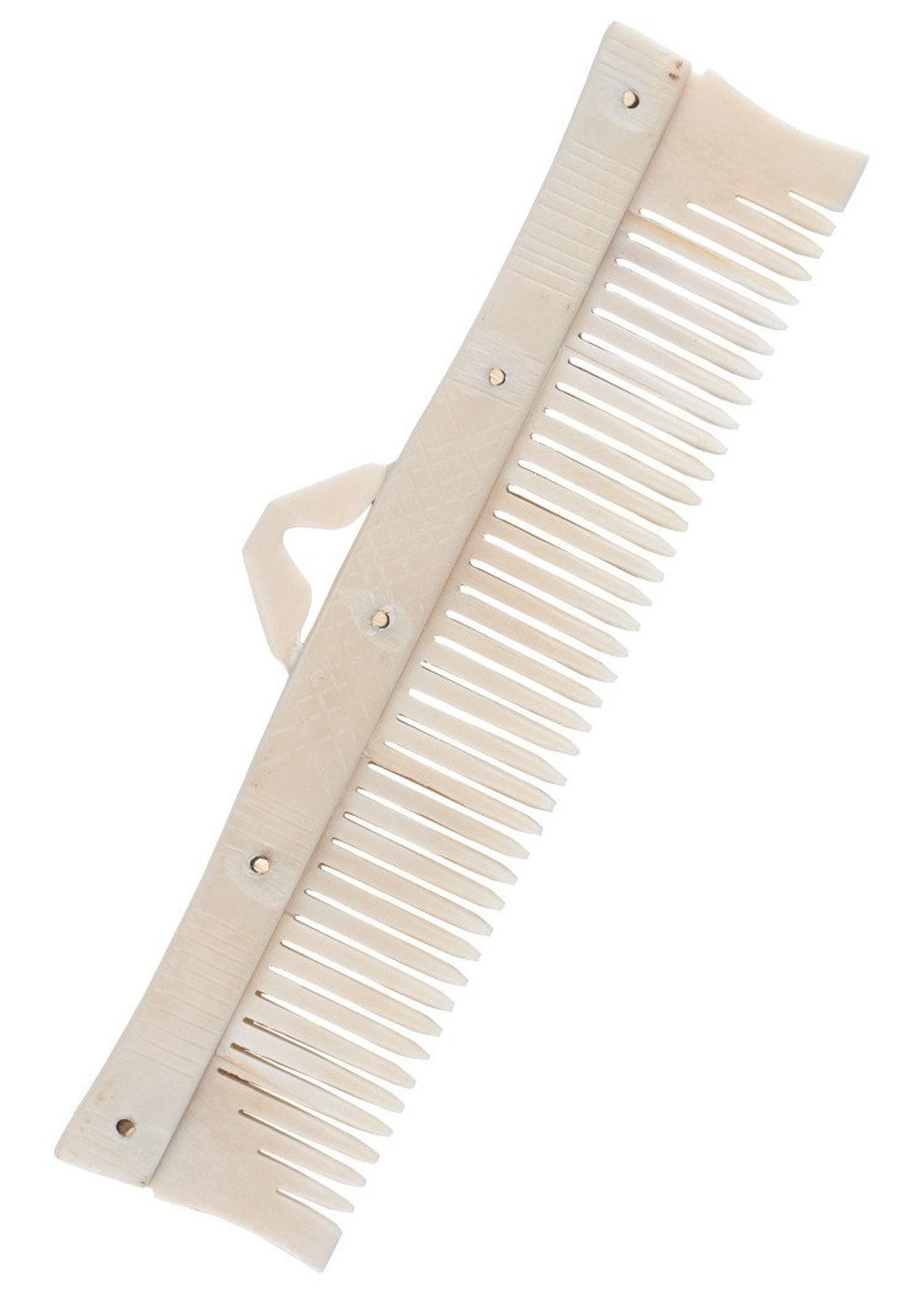Hand made carved real bone comb Etsy