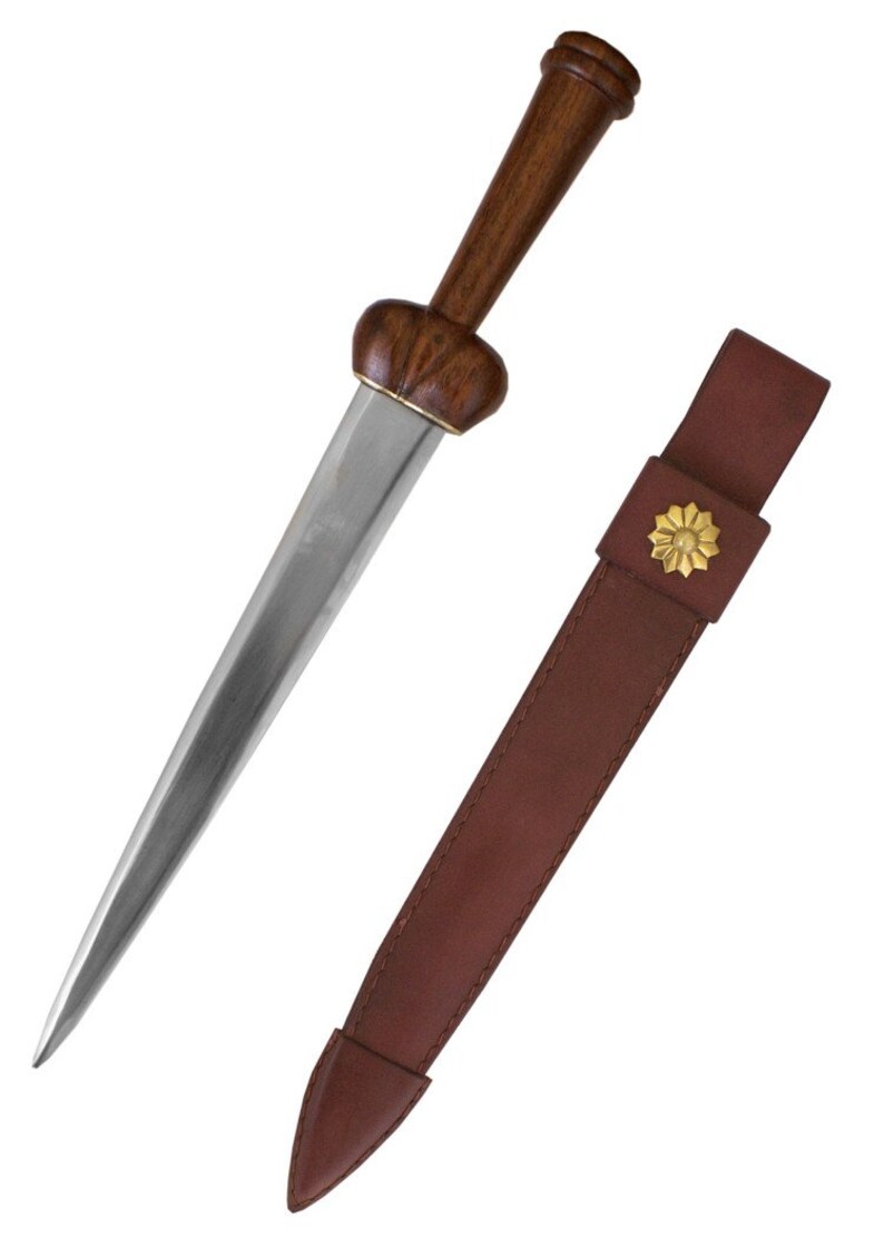 Bollock Dagger With Leather Sheath Medieval Kidney Dagger Etsy