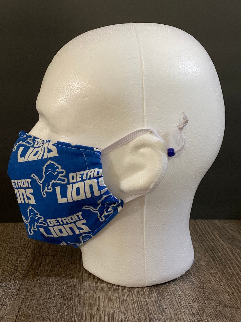 Detroit Lions NFL Best Fitted Face Mask with Nose Wire and Etsy