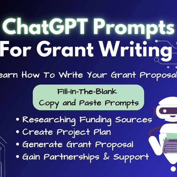 ChatGPT Prompts for Grant Writing | How to Grant Write With AI | Grant Proposal Guide For Nonprofits, Businesses, Teams, and Entrepreneurs