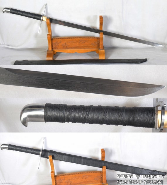 Messer Bastard Sword Katana Hybrid Straight Blade European Etsy Messer Bastard Sword Katana Hybrid Straight Blade European Etsy