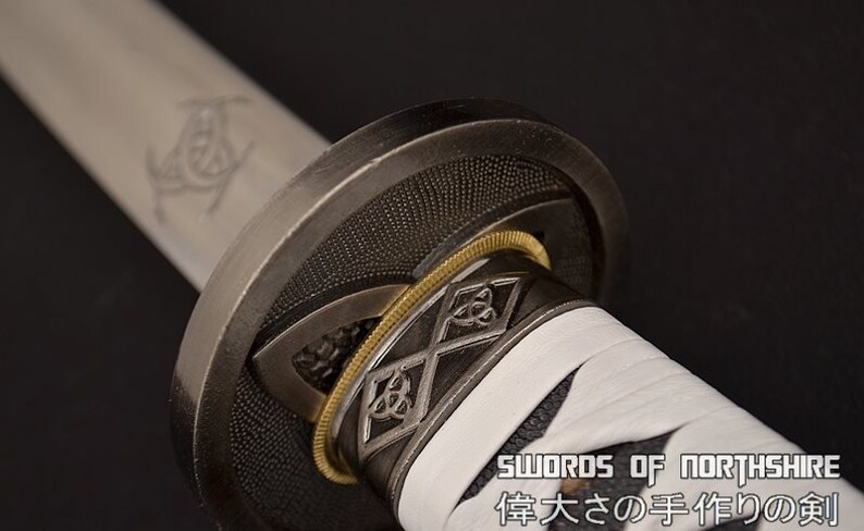Hand Forged Folded Damascus Steel Blade Fully Functional TWD Michonne Katana Sword