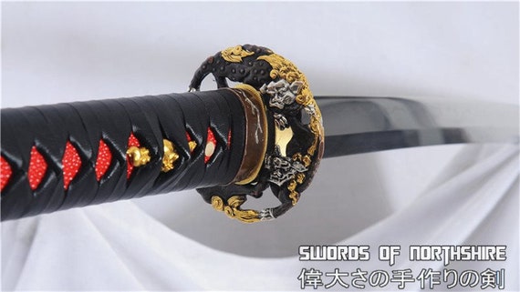 1095 High Carbon Steel Clay Tempered Katana With Hand Carved Etsy 1095 High Carbon Steel Clay Tempered Katana With Hand Carved Etsy