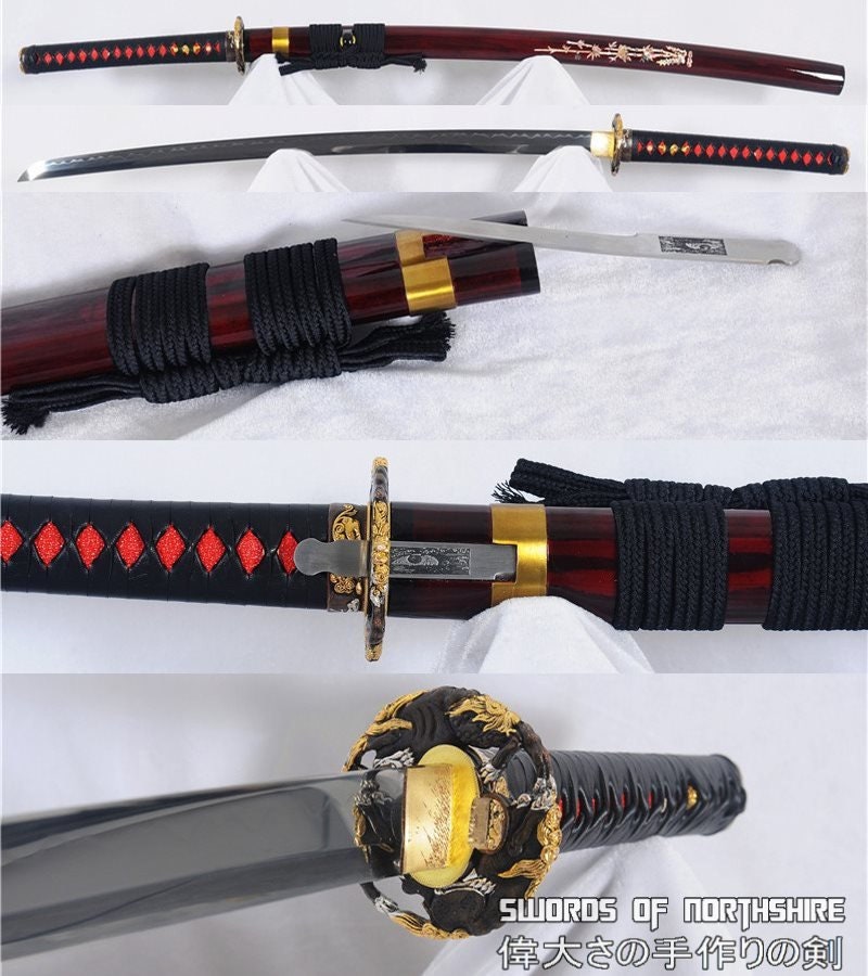 1095 High Carbon Steel Clay Tempered Katana With Hand Carved Etsy 1095 High Carbon Steel Clay Tempered Katana With Hand Carved Etsy