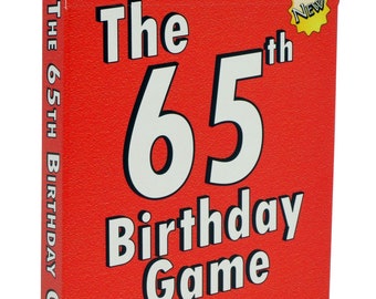 The 65th Birthday card game. A 65th Birthday Gift for men or women turning 65. The fun way to say HAPPY 65th BIRTHDAY to newly 65 years old