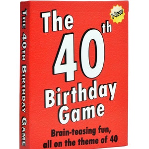 40th Birthday Gift for Men or for Women: 40th Birthday Card Game. A 40 birthday quiz game and the funnest way to say "Happy 40th Birthday"