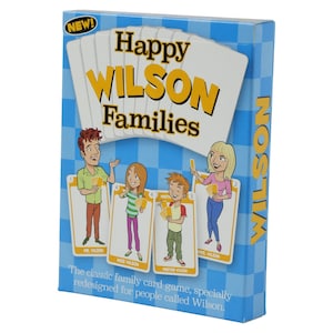 Personalised WILSON family card game. Awesome new personalized family gift idea for Christmas! See my Etsy store for other family names