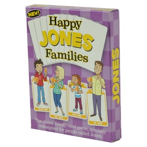 Happy Families Card Games - special JONES FAMILY edition. Ideal for your christmas stockings, table gifts, secret santa or other xmas gifts