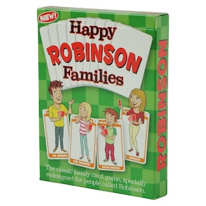 HAPPY ROBINSON FAMILIES - a personalized game especially for the Robinsons! Fab family gift, Christmas present, xmas game, stocking filler