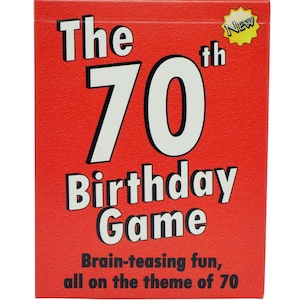 70th Birthday Gift for Men and Women – A Unique 70th Birthday Card Game