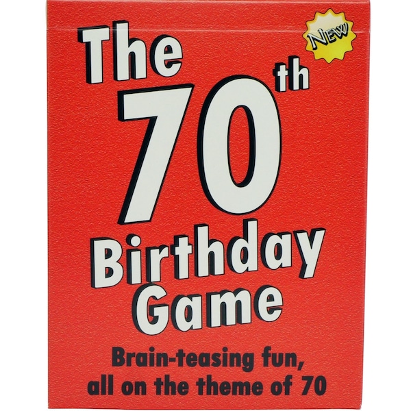 70th Birthday Gift for Men and Women – A Unique 70th Birthday Card Game