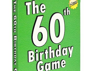 60th Birthday Gift for Men or for Women: 60th Birthday Card Game. Little 60 birthday quiz game, a happy way to wish a "Happy 60th Birthday"