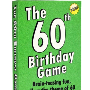 60th Birthday Gift for Men or for Women: 60th Birthday Card Game. Little 60 birthday quiz game, a happy way to wish a "Happy 60th Birthday"