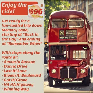 Born in 1996 - THE GAME. My hilarious new 1996 gift: A brilliant 1996 card game for the 1996 birthdays Bild 6