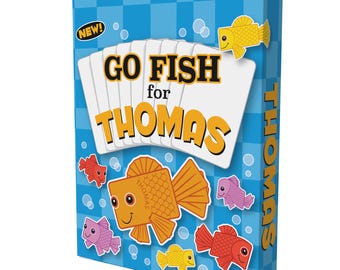 THOMAS FAMILY Go Fish Personalized Card Game – Funny Family Gift, Premium Small Batch Deck + FREE Custom Thomas Family Gift Wrap.