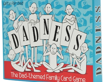 Popular gift for Dad DADNESS. The dad-themed family card game that makes an entertaining dad gift from son or dad gift from daughter
