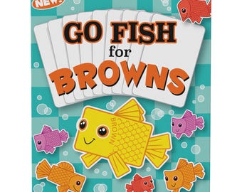 BROWN FAMILY Go Fish Personalized Card Game – Funny Family Gift, Premium Small Batch Deck + FREE Custom Brown Family Gift Wrap.