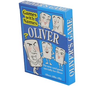 OLIVER'S GAME - my unique new gift idea for Oliver or Olly. Great as a stocking filler gift, Christmas present, table gift or for birthdays