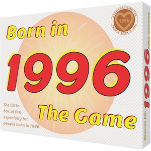 Born in 1996 - THE GAME. My hilarious new 1996 gift: A brilliant 1996 card game for the 1996 birthdays Bild 1