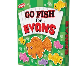 EVANS FAMILY Go Fish Personalized Card Game – Funny Family Gift, Premium Small Batch Deck + FREE Custom Evans Family Gift Wrap.