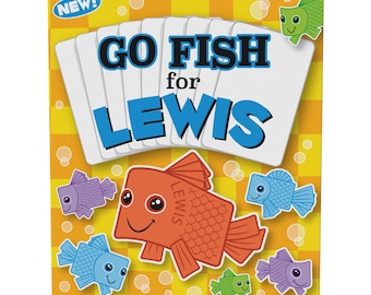 LEWIS FAMILY Go Fish Personalized Card Game – Funny Family Gift, Premium Small Batch Deck + FREE Custom Lewis Family Gift Wrap