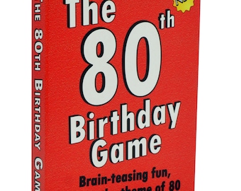 80th Birthday Card Game. New 80th Birthday Gift for men or women turning 80.Most fun way to say HAPPY 80th BIRTHDAY! Age 80 birthday present