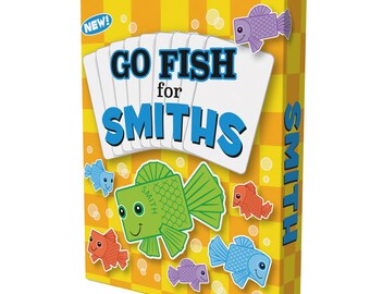 SMITH FAMILY Go Fish Personalized Card Game – Funny Family Gift, Premium Small Batch Deck + FREE Custom Smith Family Gift Wrap.