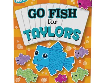 TAYLOR FAMILY Go Fish Personalized Card Game – Funny Family Gift, Premium Small Batch Deck + FREE Custom Taylor Family Gift Wrap.