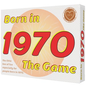 Born in 1970 - The Game! Grab my new 1970 gift for men or women. Give them the card game of their life - literally!